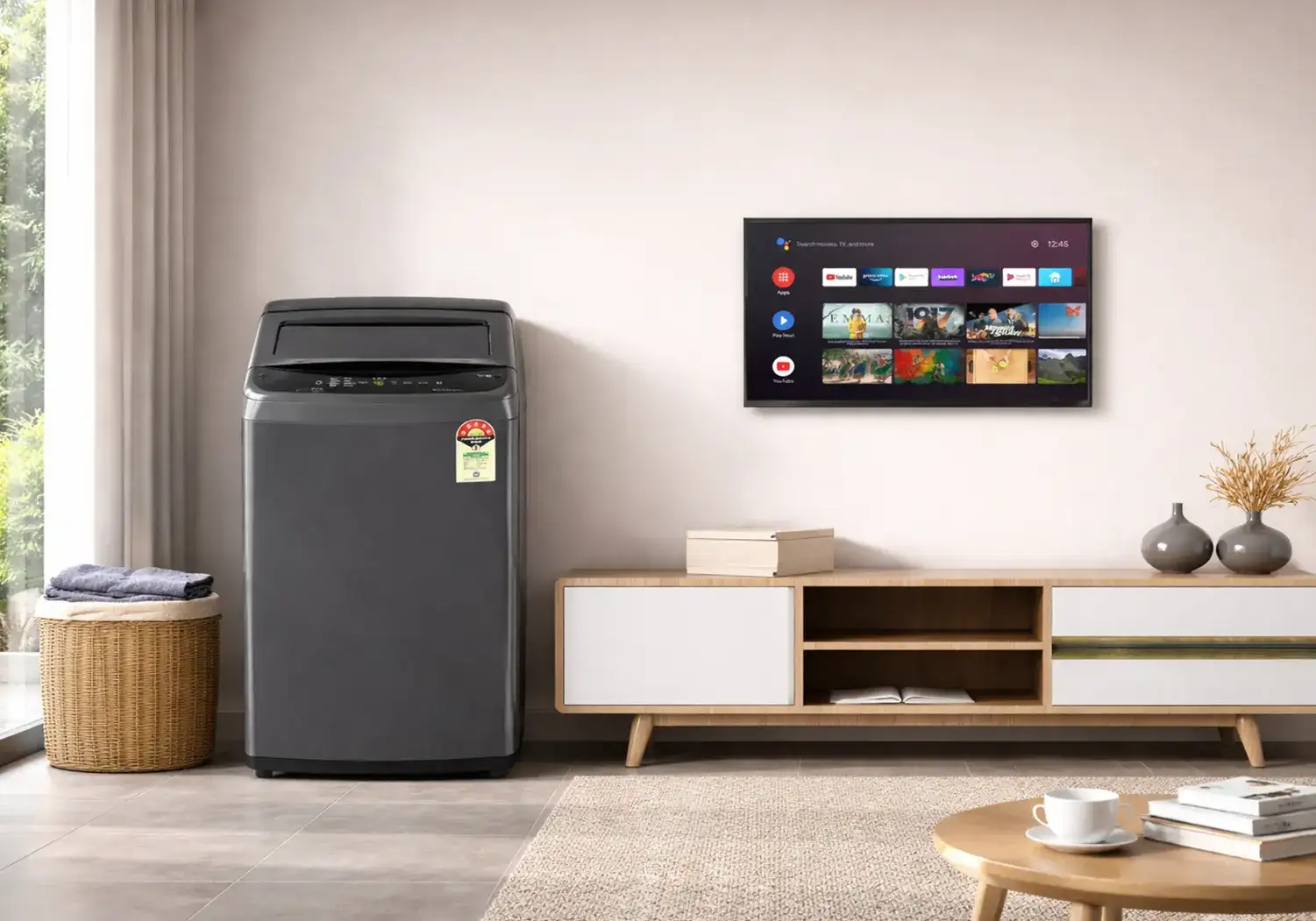 Smart LED TV 32-Inch & Top Load Washing Machine Combo